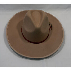 Hadley Wren Women's Faye Wool Panama Hat Nude NWT 13”Wide NEW Fall Fashion